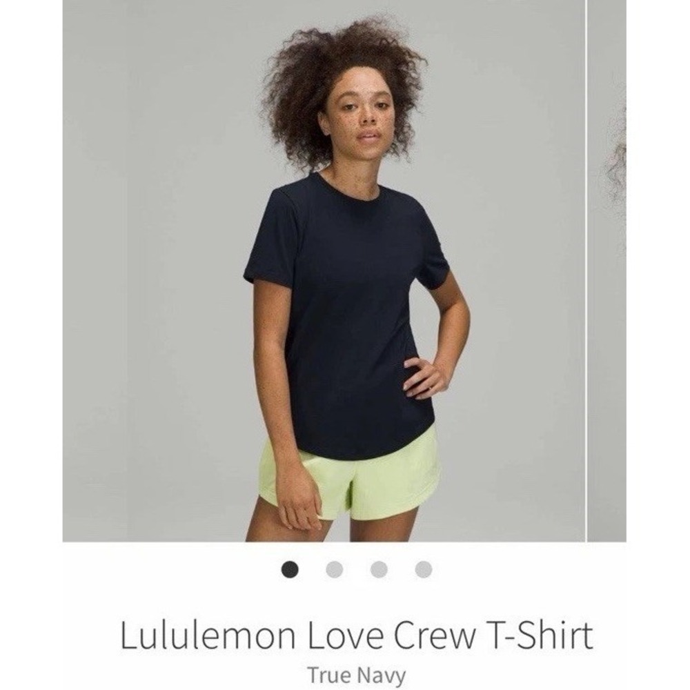🍋 NWT Lululemon Love Crewneck T Shirt  True Navy 16 $48 W3EYDS Pima Cotton
